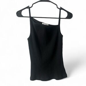 Agolde black ribbed Priya tank top women's size medium